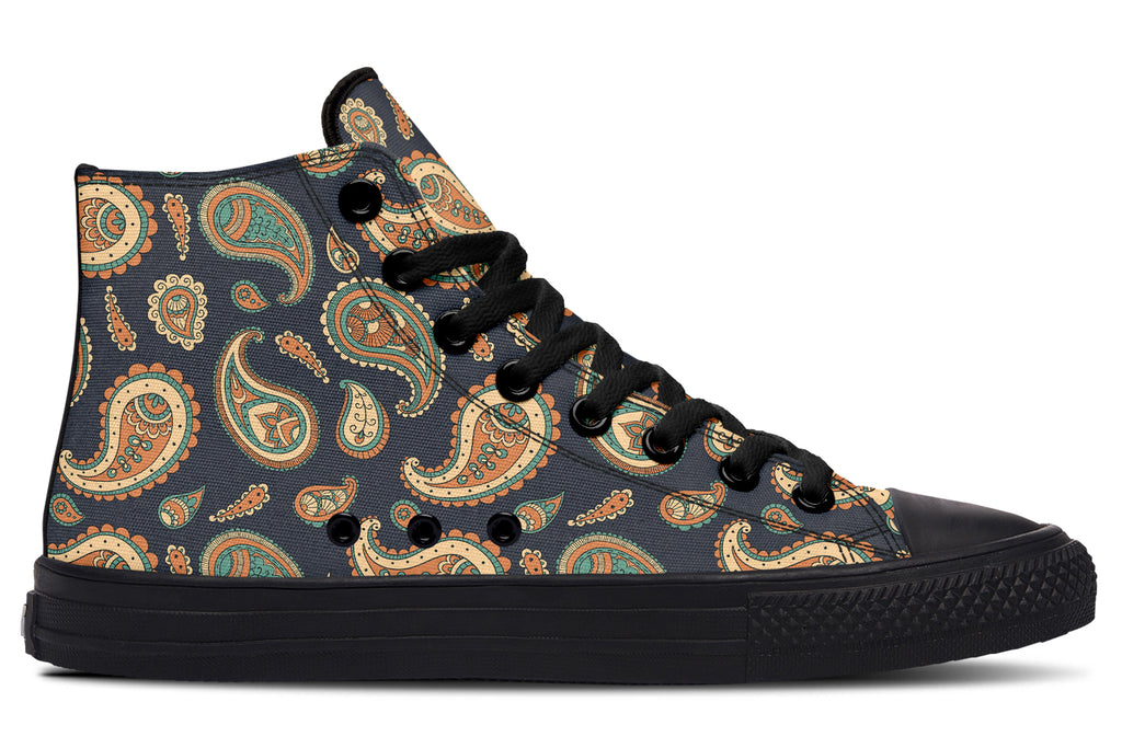 Retro Paisley High Tops (Wide)