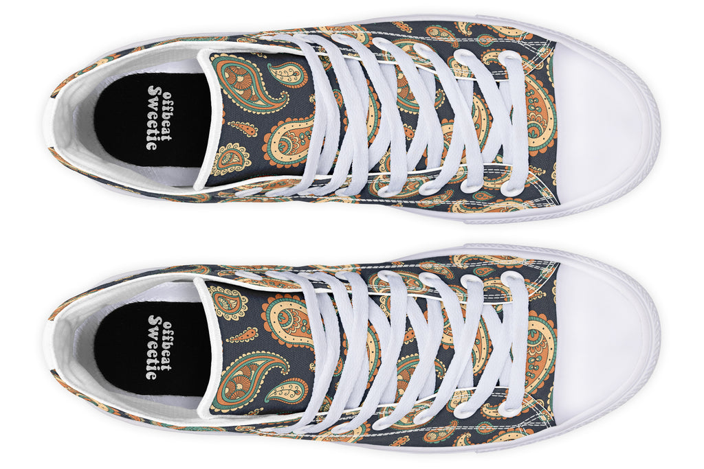 Retro Paisley High Tops (Wide)
