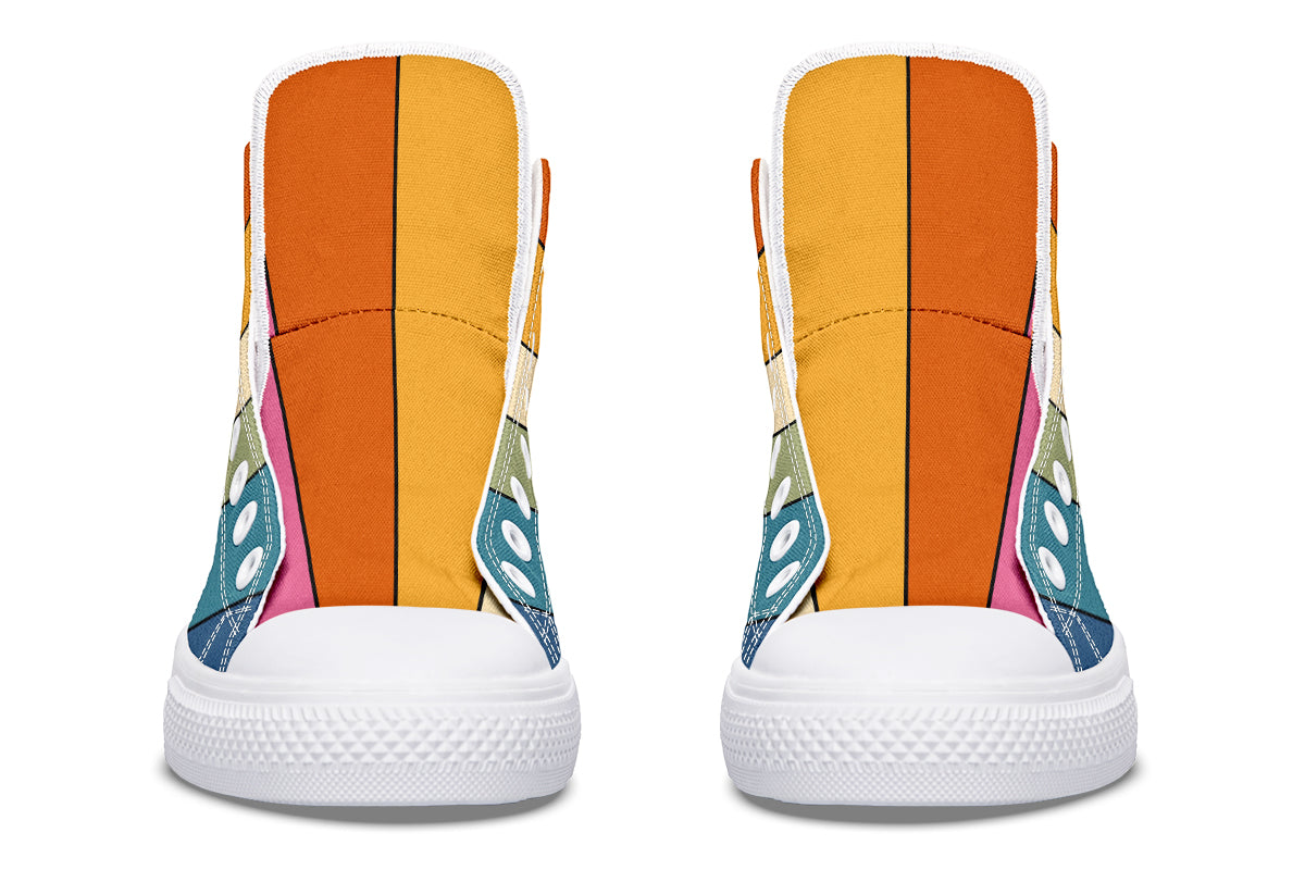 Retro Rainbow High Tops (Wide)