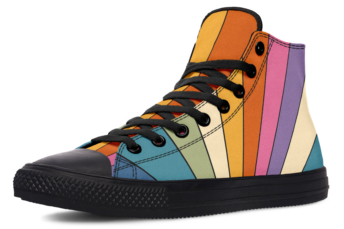 Retro Rainbow High Tops - Offbeat Sweetie