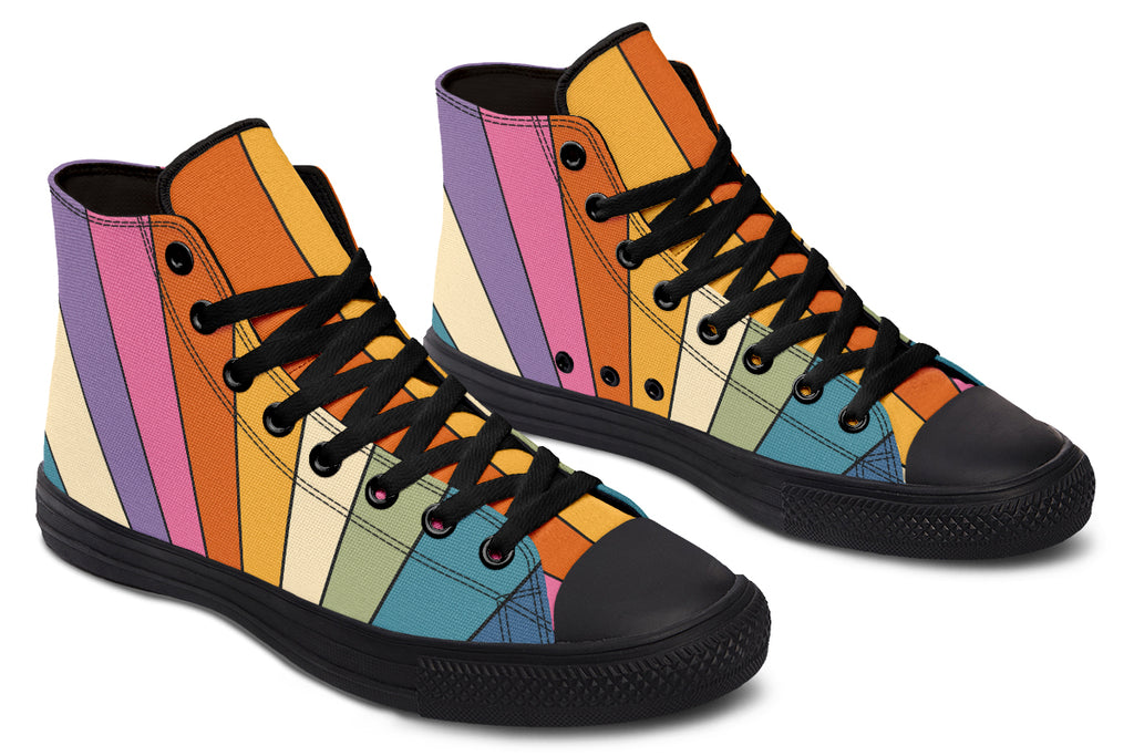 Retro Rainbow High Tops - Offbeat Sweetie