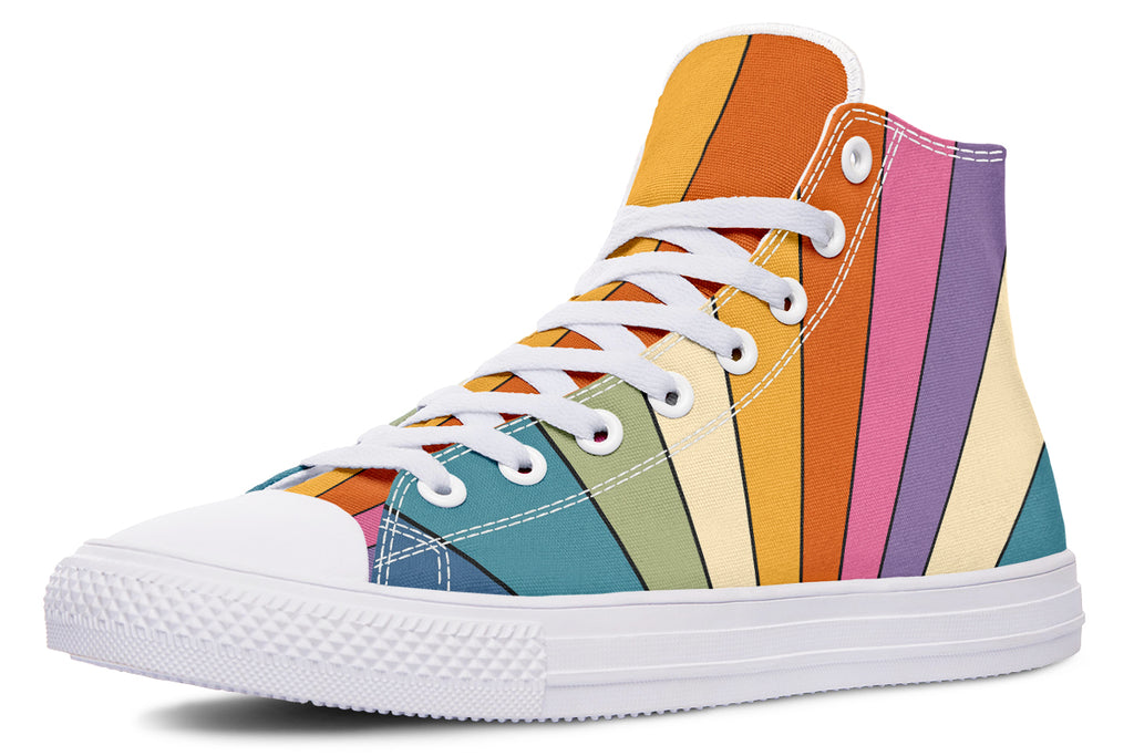 Retro Rainbow High Tops - Offbeat Sweetie