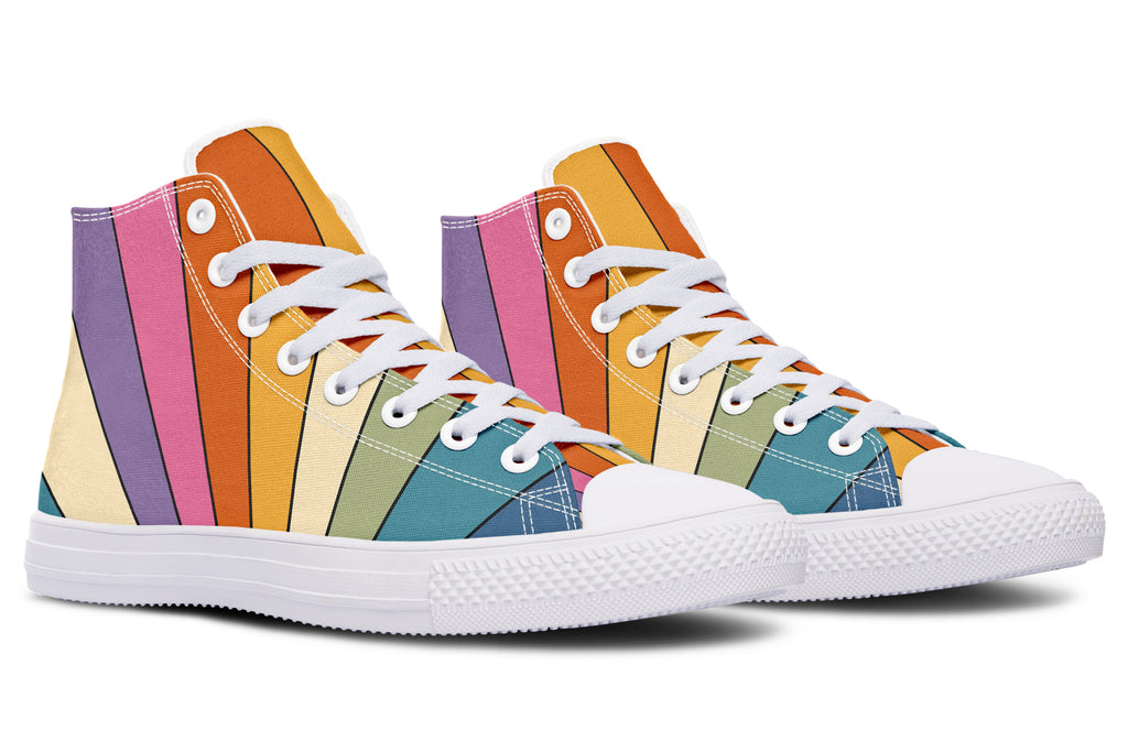 Retro Rainbow High Tops - Offbeat Sweetie