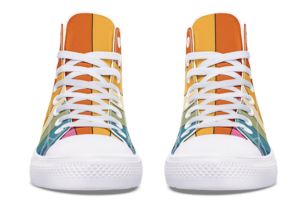 Retro Rainbow High Tops - Offbeat Sweetie