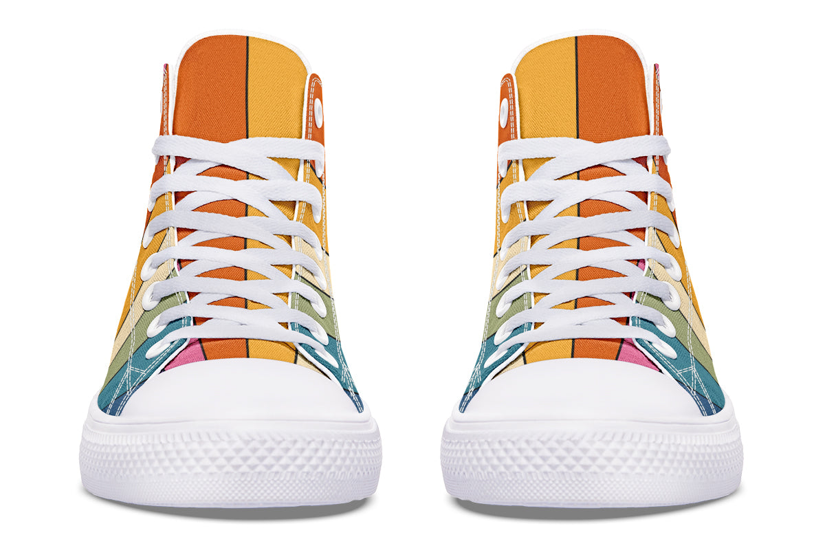 Retro Rainbow High Tops - Offbeat Sweetie
