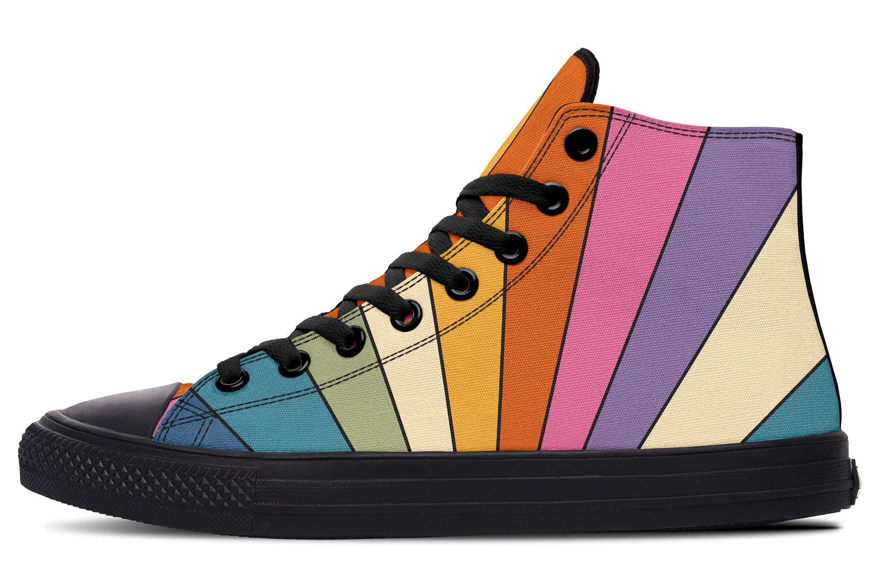 Retro Rainbow High Tops - Offbeat Sweetie