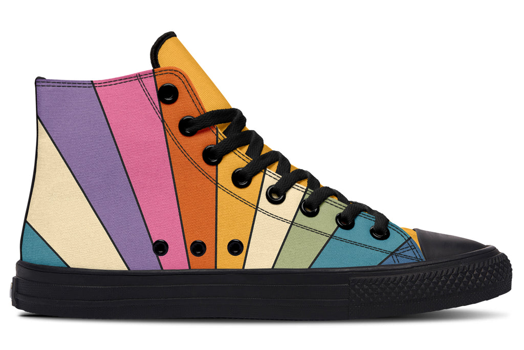 Retro Rainbow High Tops - Offbeat Sweetie