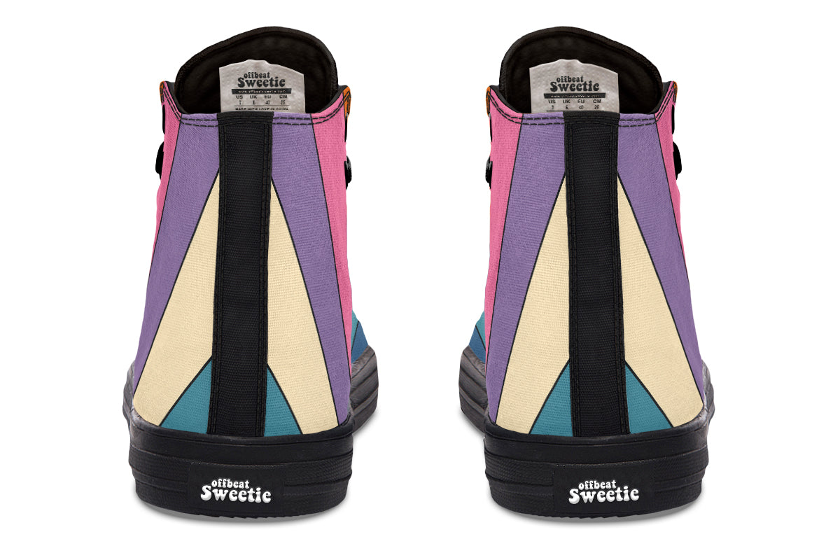 Retro Rainbow High Tops - Offbeat Sweetie