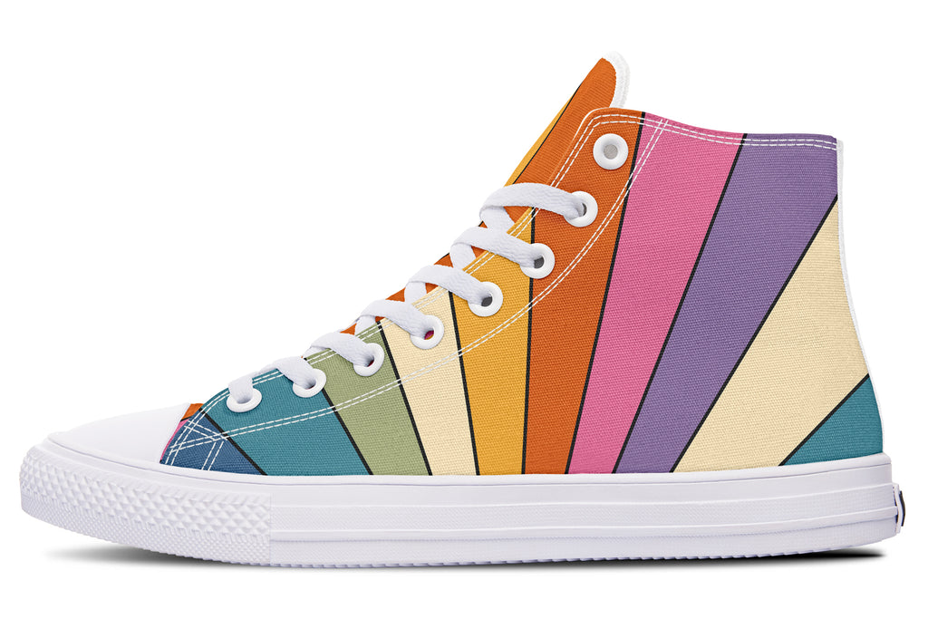 Retro Rainbow High Tops - Offbeat Sweetie