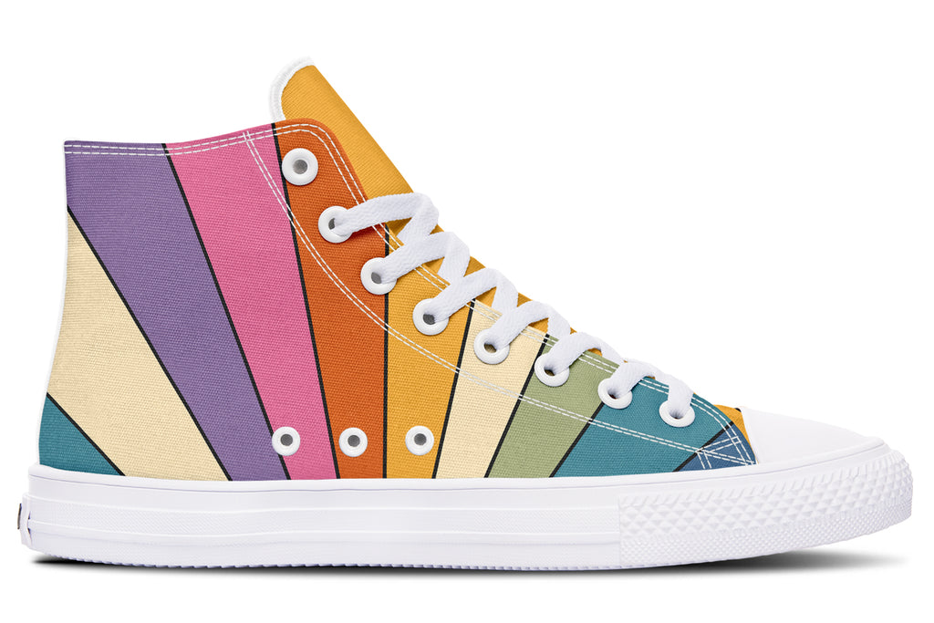Retro Rainbow High Tops - Offbeat Sweetie