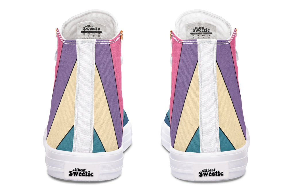 Retro Rainbow High Tops - Offbeat Sweetie