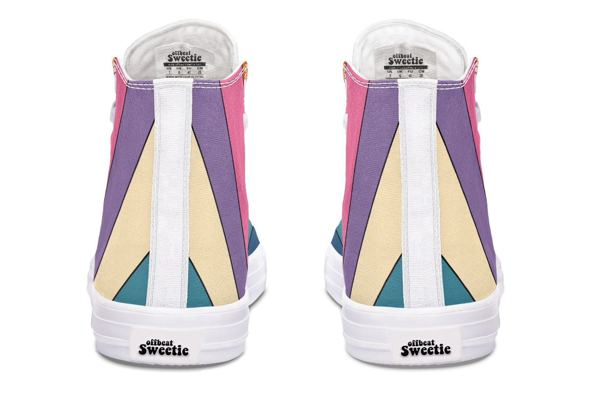 Retro Rainbow High Tops - Offbeat Sweetie