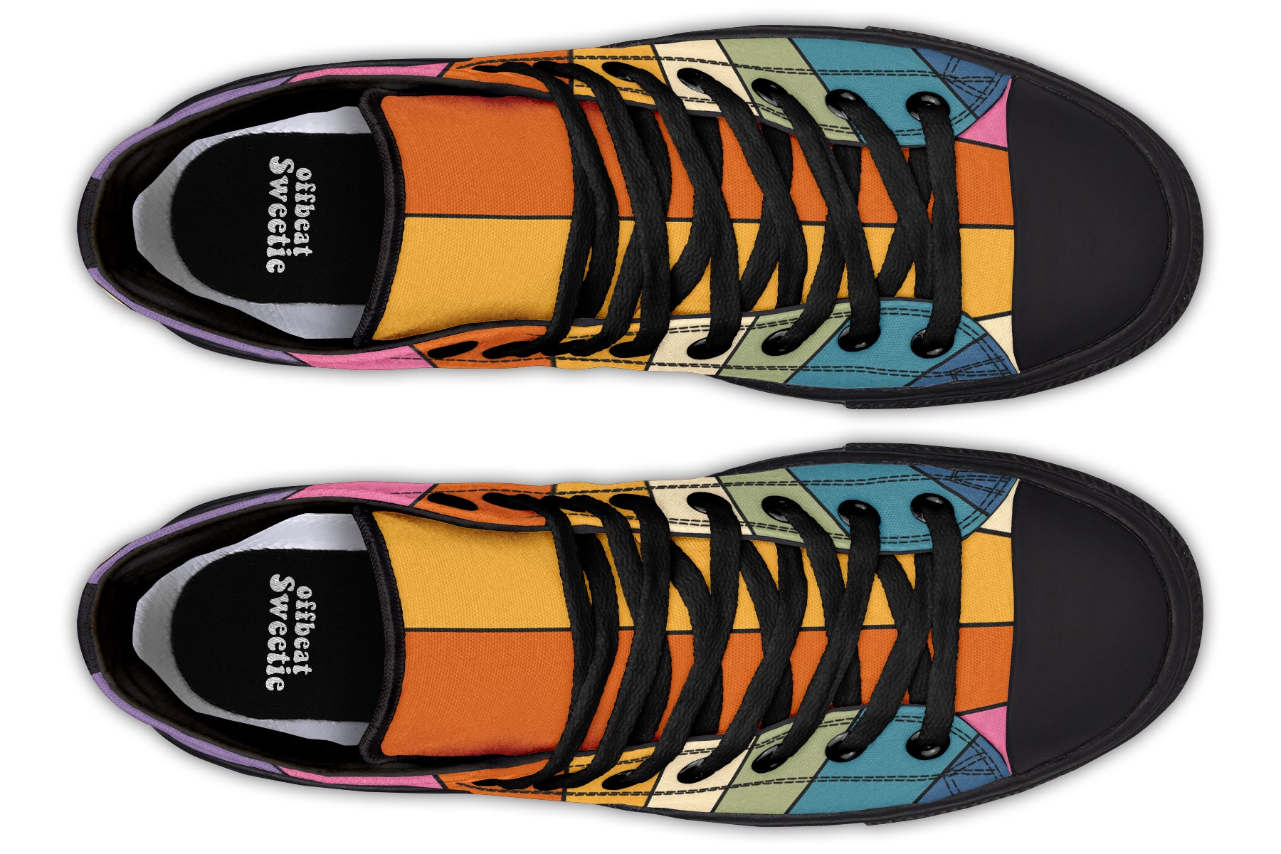 Retro Rainbow High Tops - Offbeat Sweetie