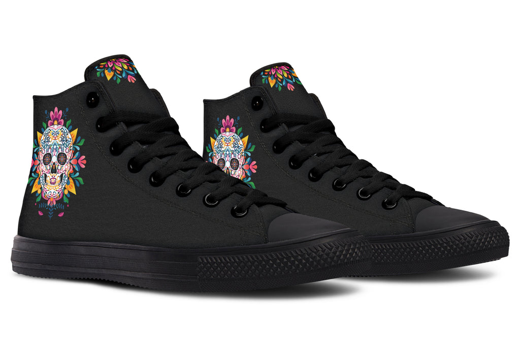 Sugar Skull High Tops (Wide)
