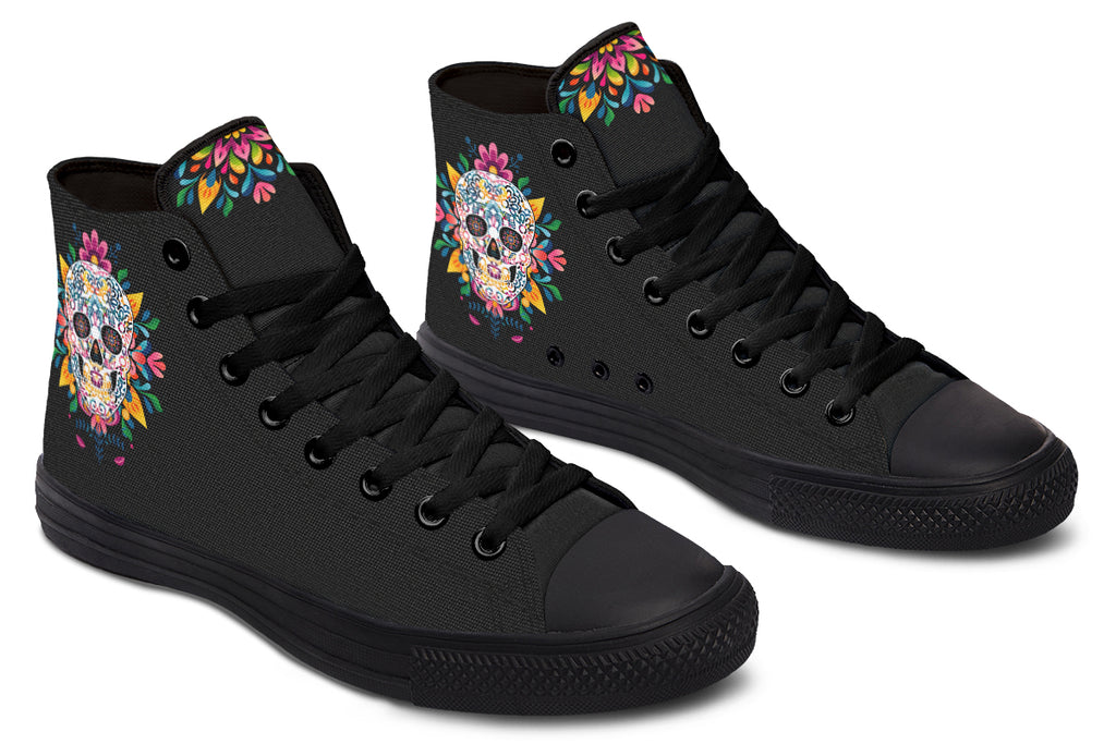 Sugar Skull High Tops (Wide)