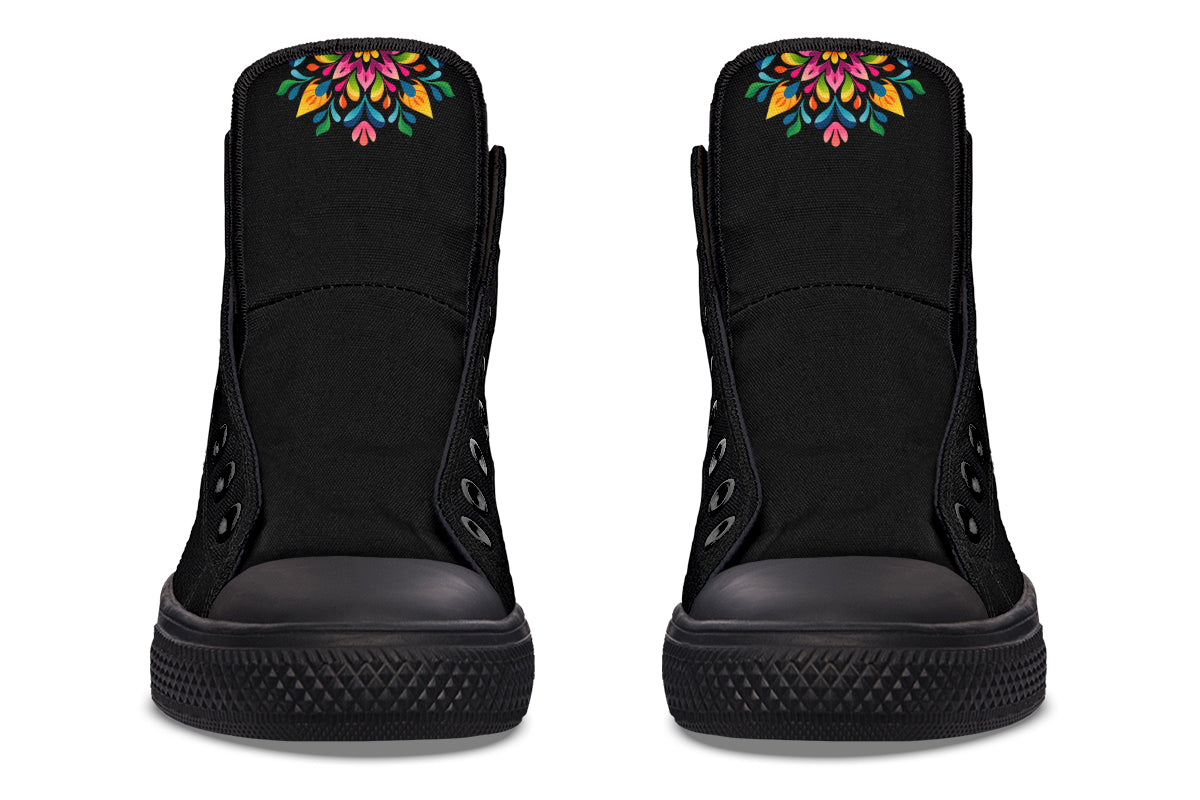 Sugar Skull High Tops (Wide)