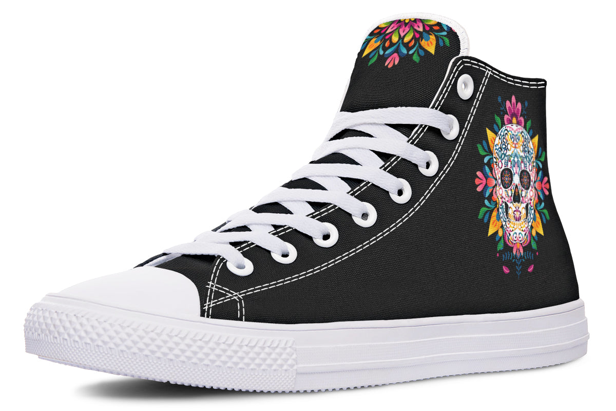 Sugar Skull High Tops (Wide)