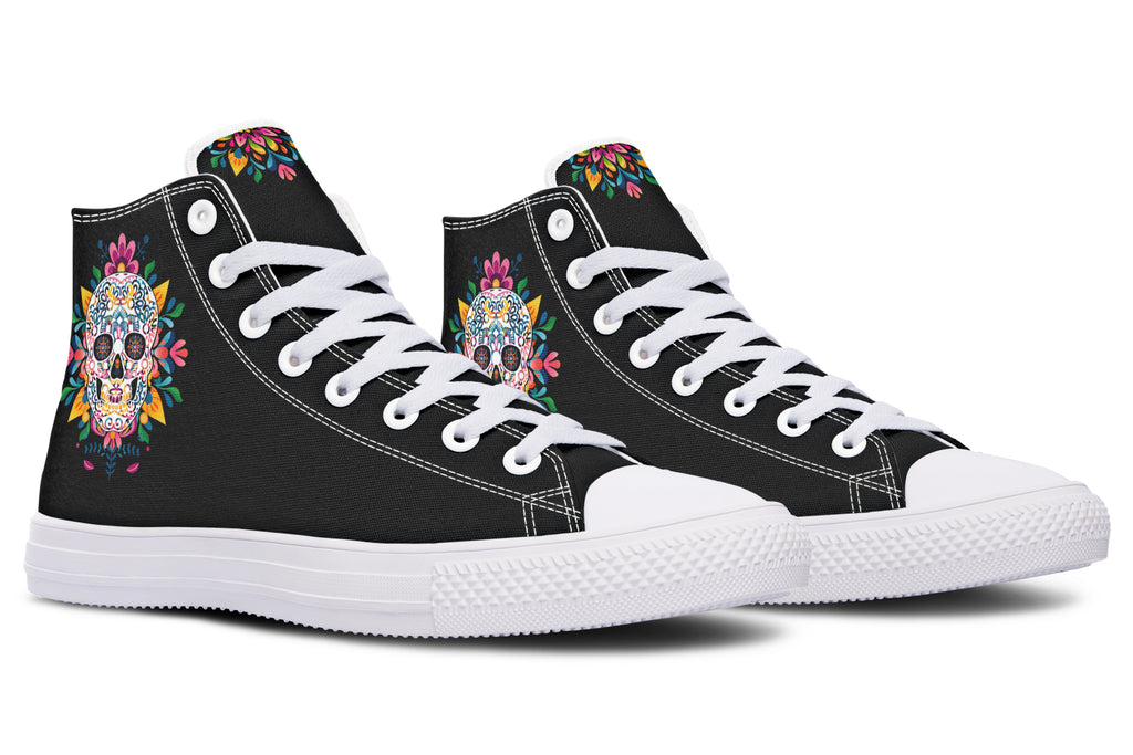 Sugar Skull High Tops (Wide)