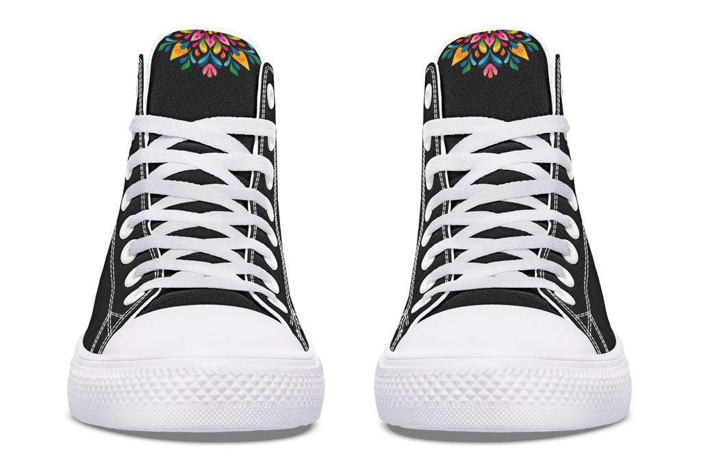 Sugar Skull High Tops (Wide)