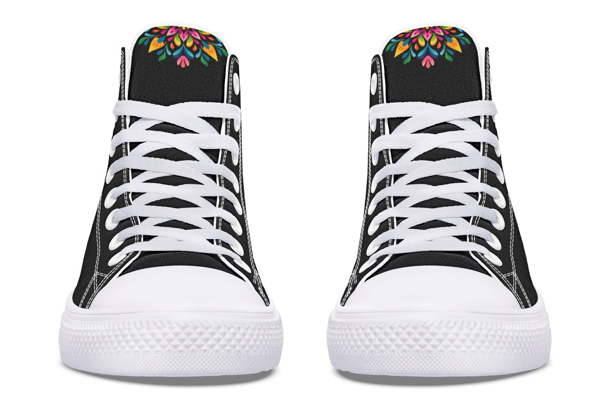 Sugar Skull High Tops (Wide)