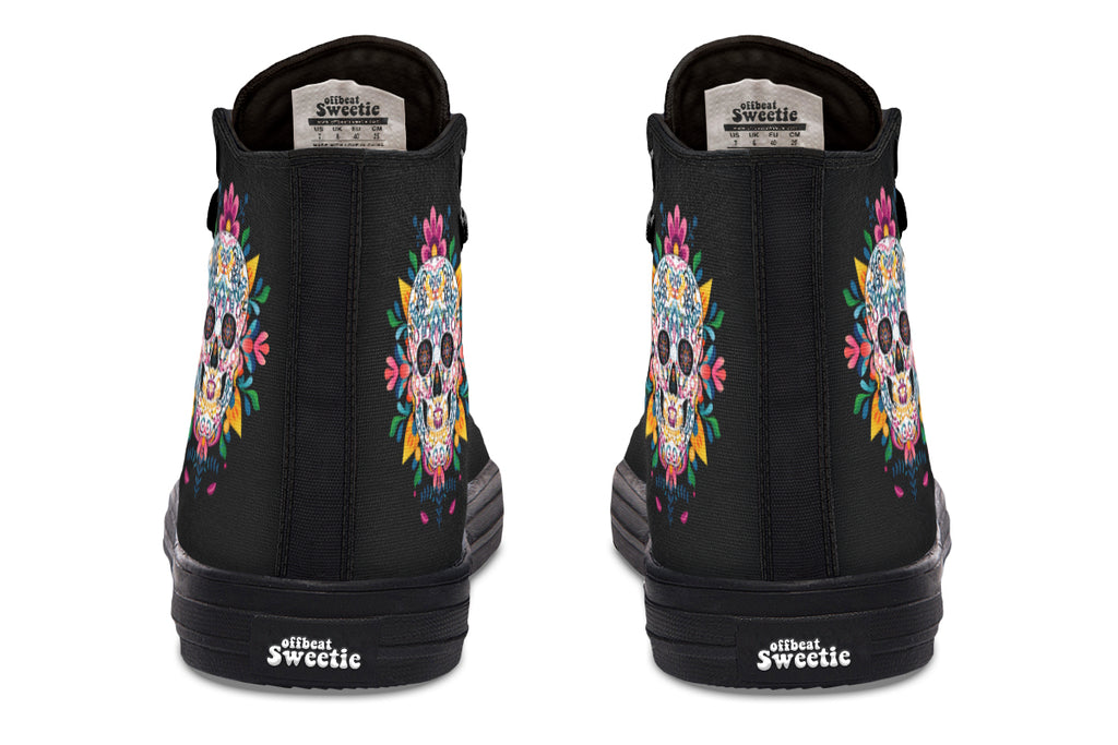 Sugar Skull High Tops (Wide)