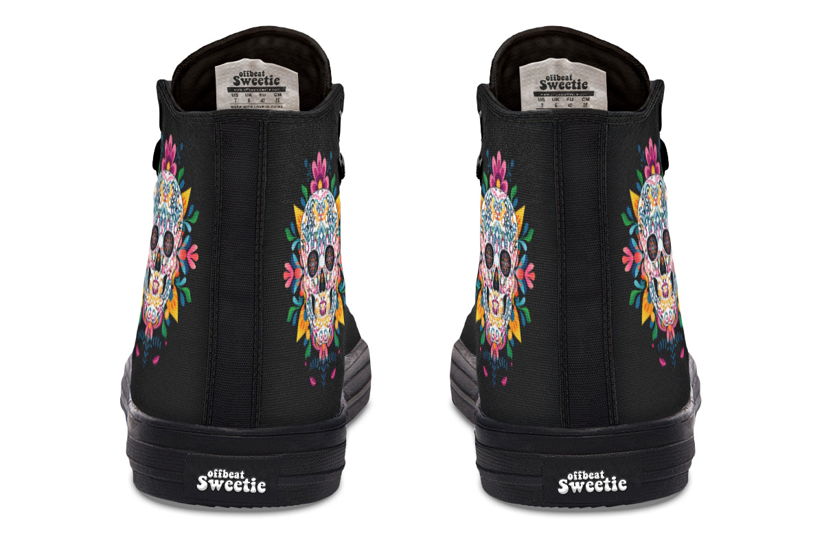 Sugar Skull High Tops (Wide)