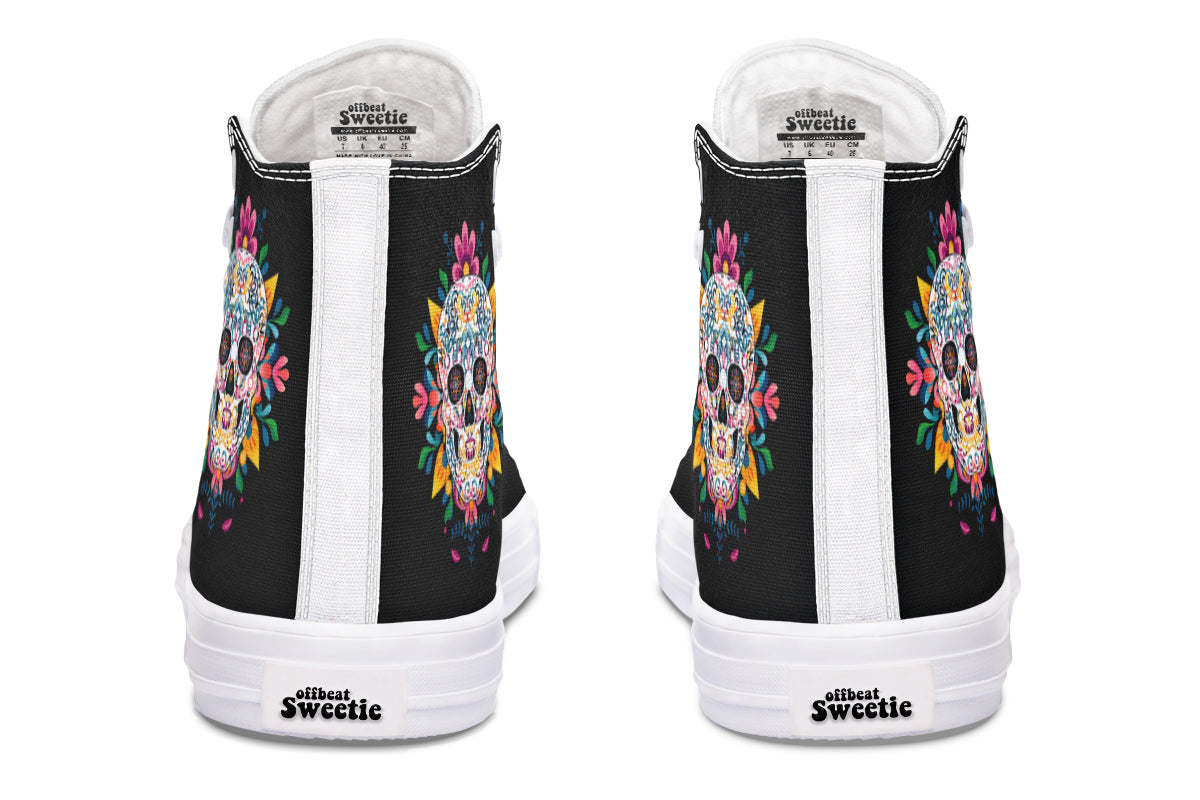 Sugar Skull High Tops (Wide)