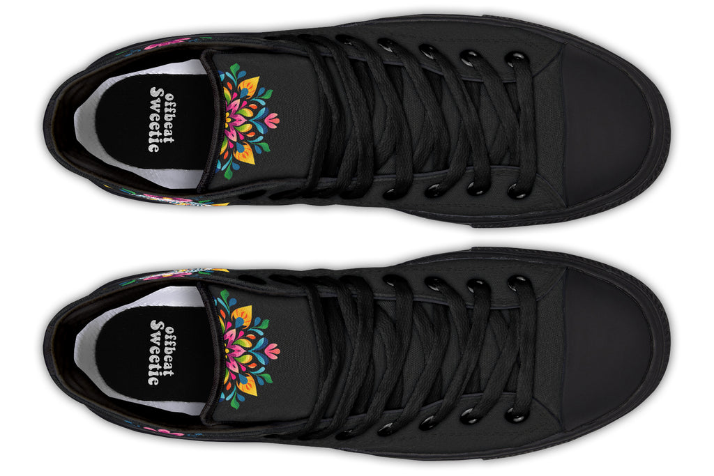 Sugar Skull High Tops (Wide)