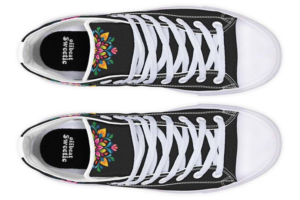 Sugar Skull High Tops (Wide)