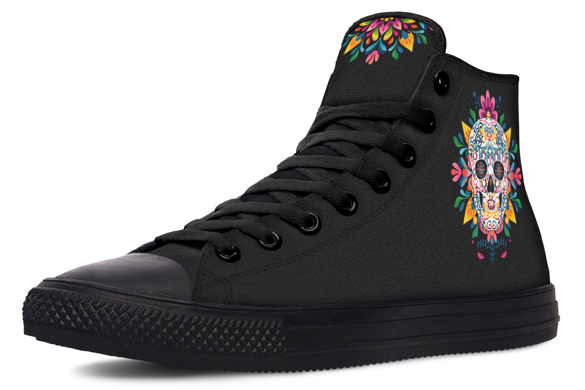 Sugar Skull High Tops - Offbeat Sweetie
