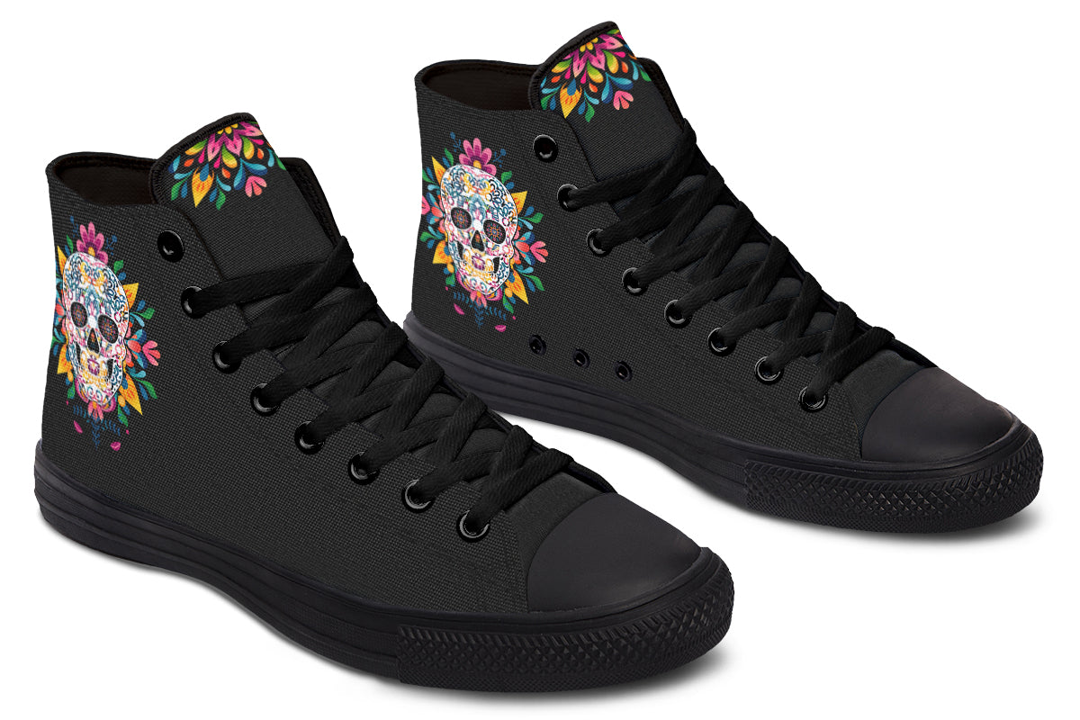 Sugar Skull High Tops - Offbeat Sweetie