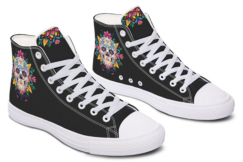 Sugar Skull High Tops - Offbeat Sweetie
