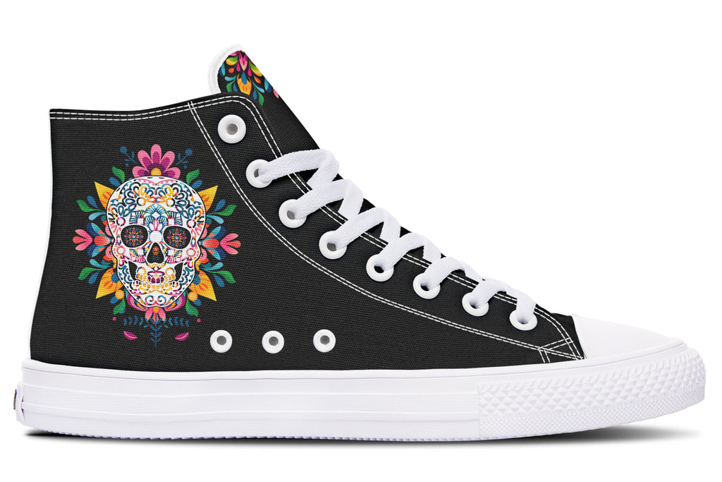 Sugar Skull High Tops - Offbeat Sweetie