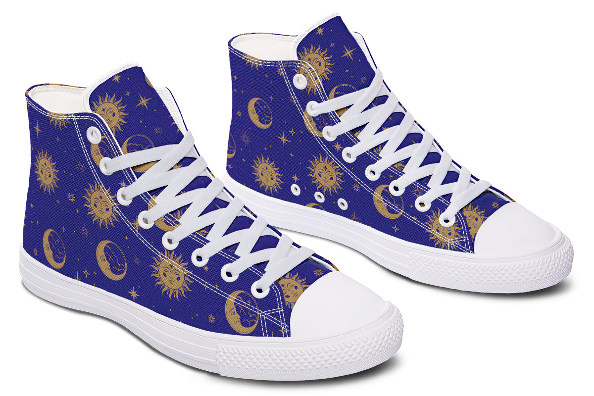 Sun Moon And Stars High Tops