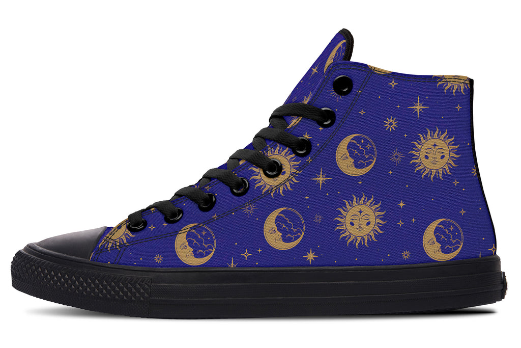 Sun Moon And Stars High Tops