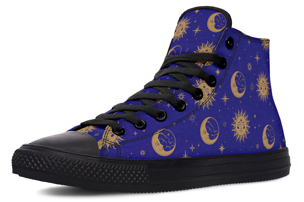 Sun Moon And Stars High Tops (Wide)
