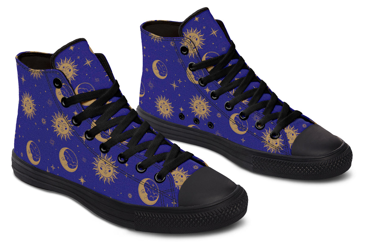 Sun Moon And Stars High Tops (Wide)
