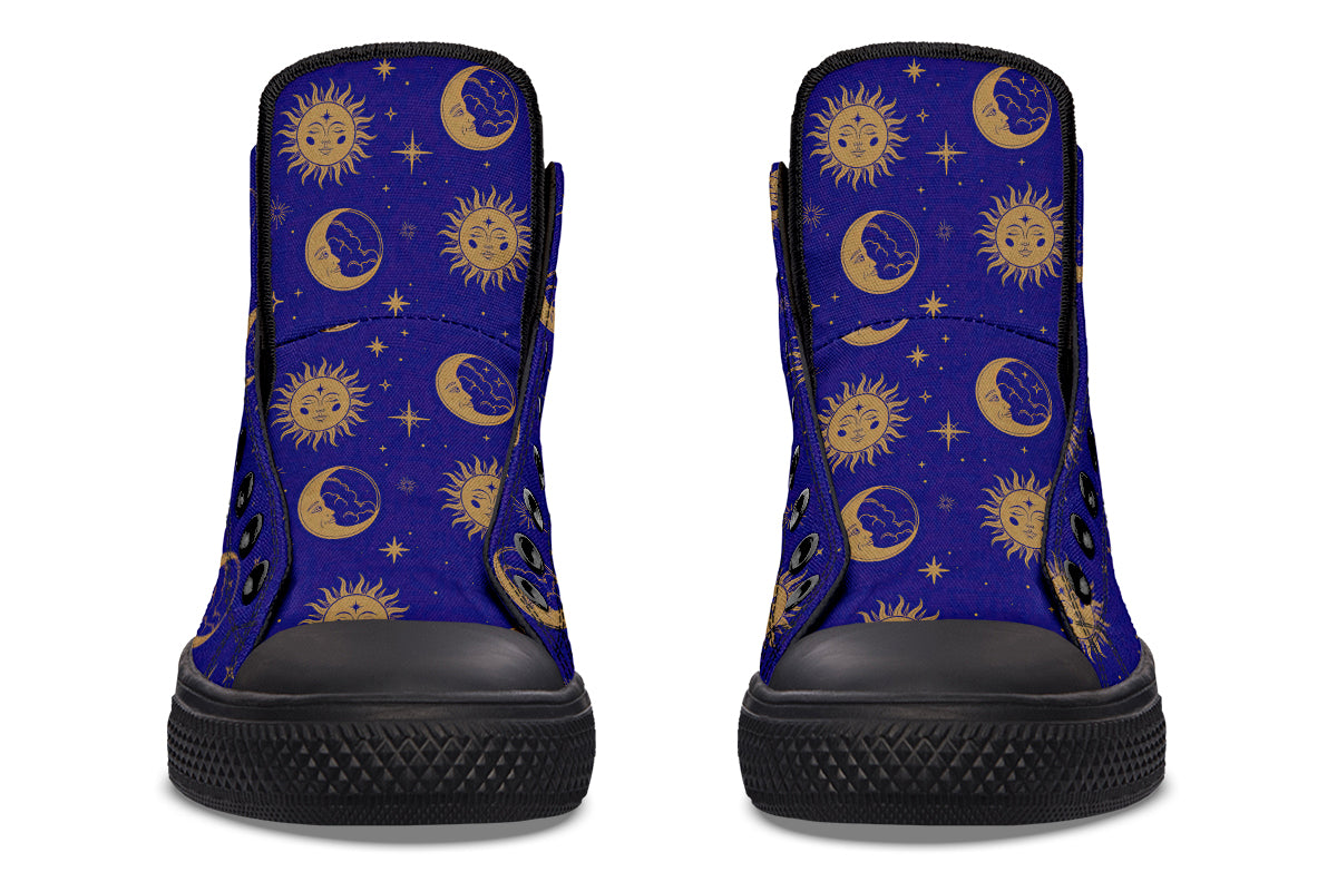 Sun Moon And Stars High Tops (Wide)