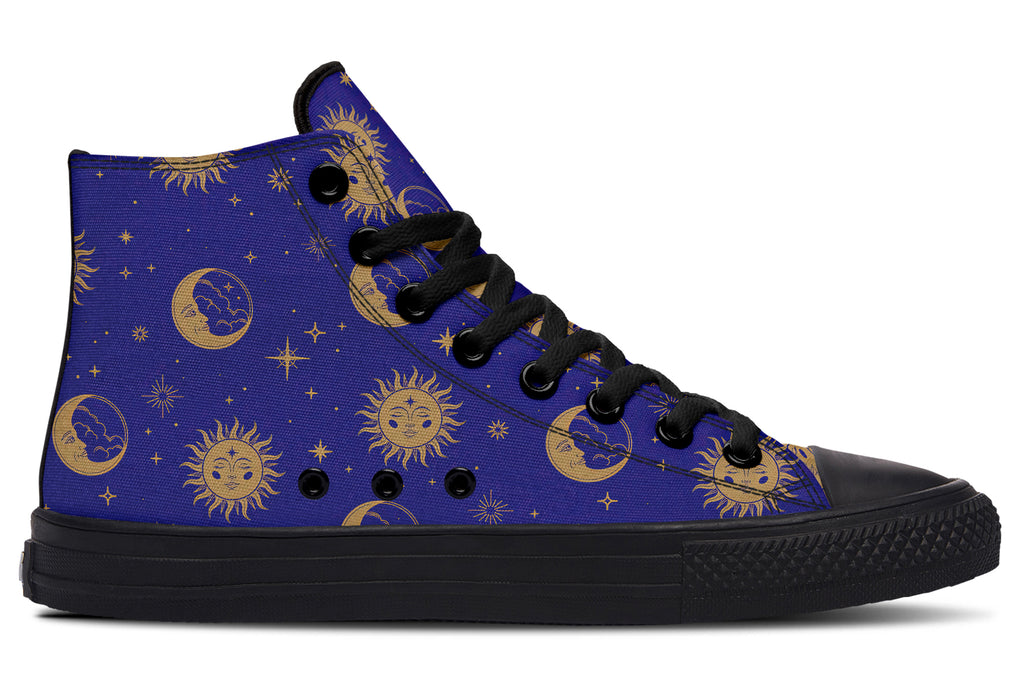 Sun Moon And Stars High Tops (Wide)