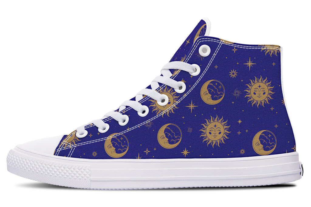 Sun Moon And Stars High Tops (Wide)