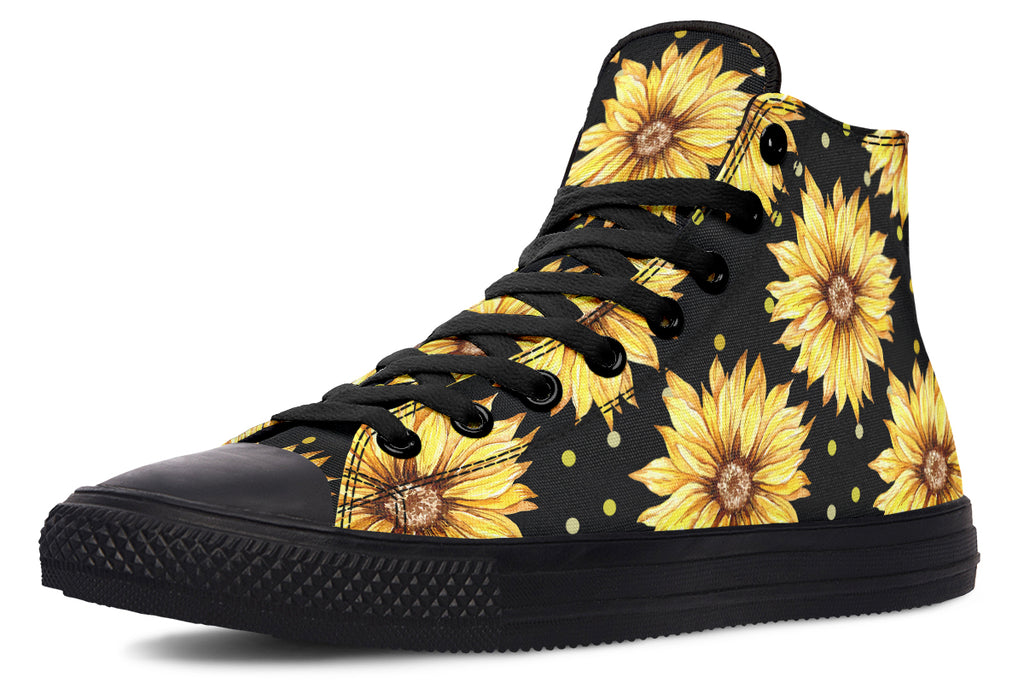 Sunflowers High Tops - Offbeat Sweetie