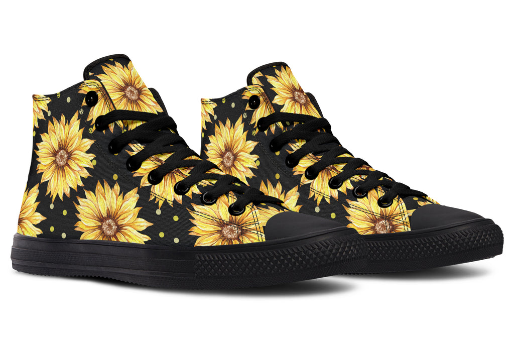 Sunflowers High Tops - Offbeat Sweetie