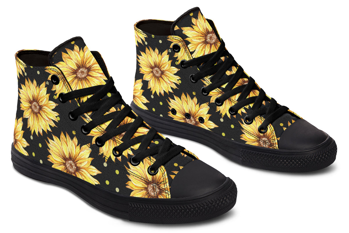 Sunflowers High Tops - Offbeat Sweetie