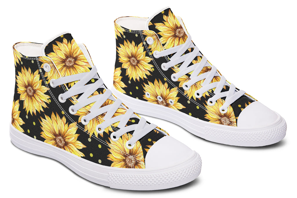 Sunflowers High Tops - Offbeat Sweetie