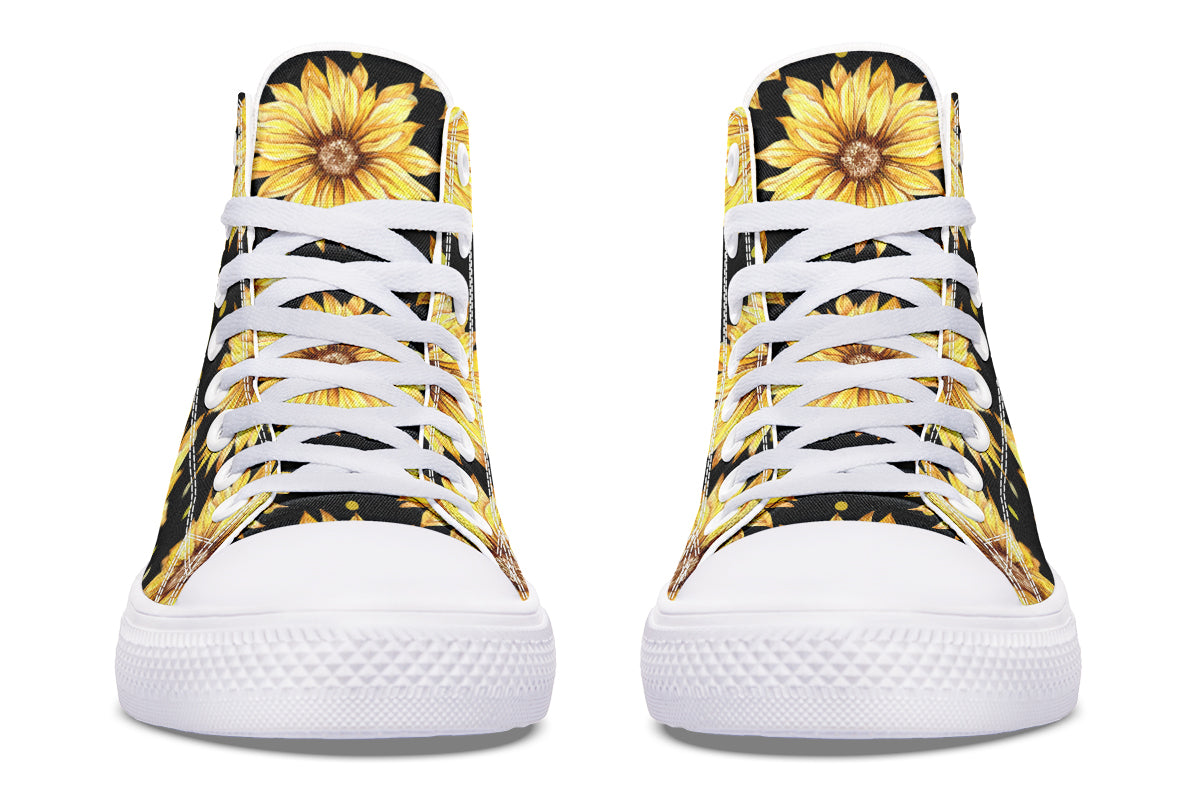 Sunflowers High Tops - Offbeat Sweetie