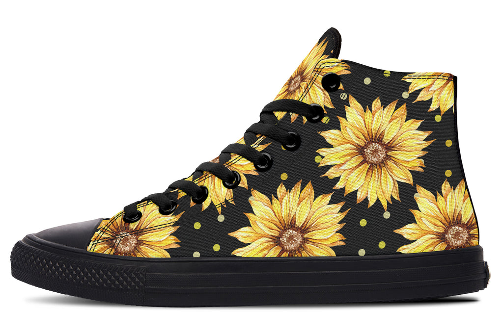 Sunflowers High Tops - Offbeat Sweetie