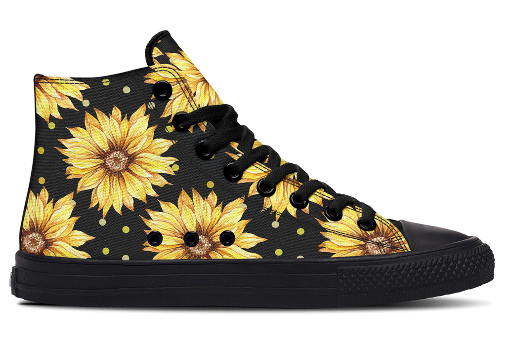 Sunflowers High Tops - Offbeat Sweetie