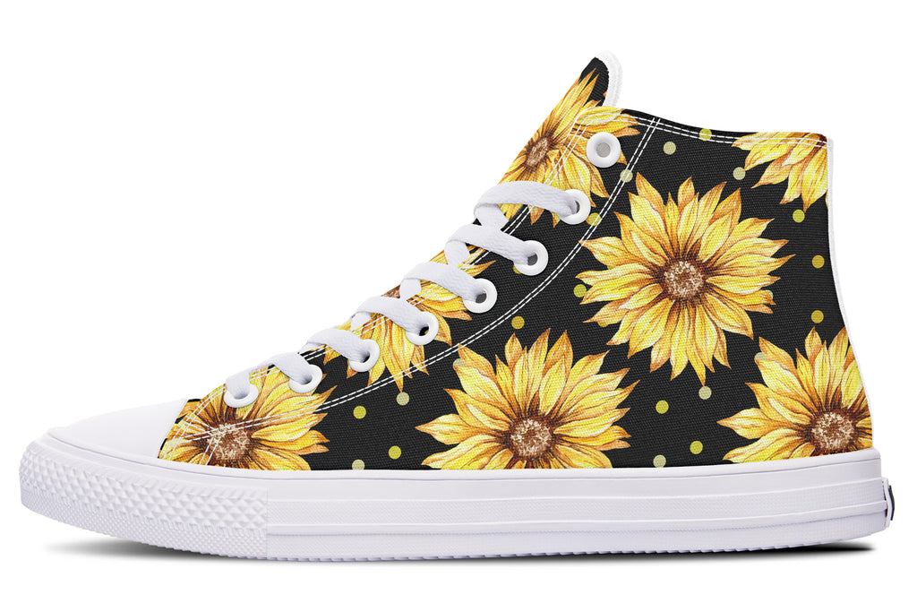 Sunflowers High Tops - Offbeat Sweetie