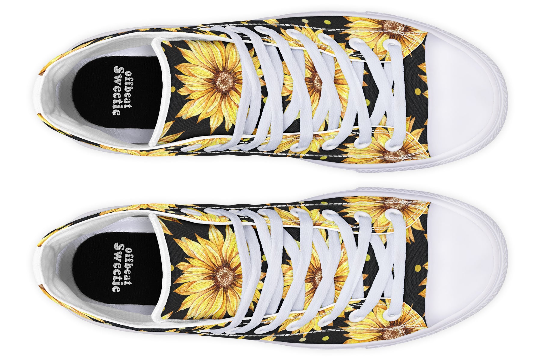 Sunflowers High Tops - Offbeat Sweetie