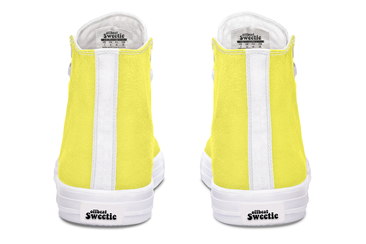 Sunny Yellow High Tops - Offbeat Sweetie
